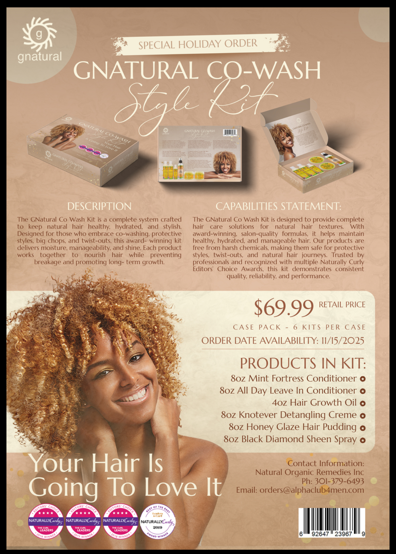 GNatural Co-Wash Kit — 6 award-winning natural hair products